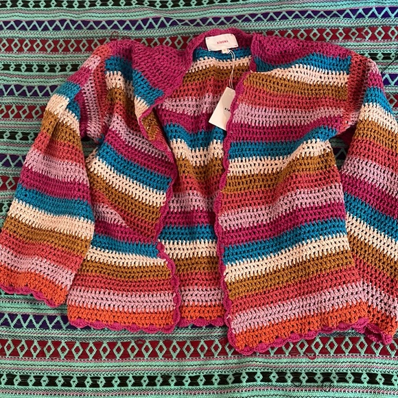 XiRENA Dreamstate Cardigan Boho crochet knit S  Sold Out Online ❤️🩷💙💚🩵 - Picture 4 of 14